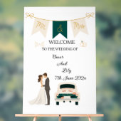 Elegantes modernes Hochzeitswillkommen Akryllische Acrylschild (Neutral)