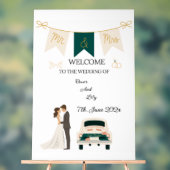 Elegantes modernes Hochzeitswillkommen Akryllische Acrylschild (Neutral)