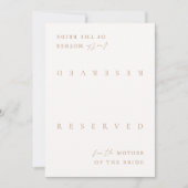 Elegantes, modernes Hochzeitszeichen vorbehalten Einladung (Vorderseite)