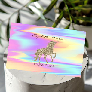 Elegantes modernes holografisches Gold-Glitter-Ein Visitenkarte
