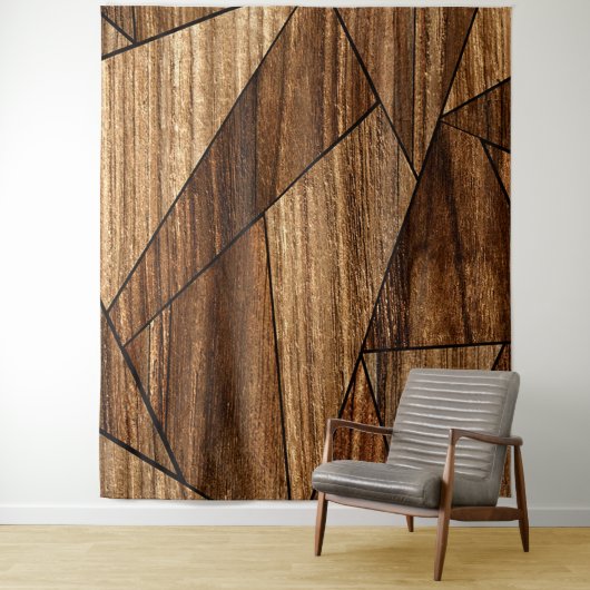 Elegantes modernes Holzmuster Wandteppich (Beispiel)