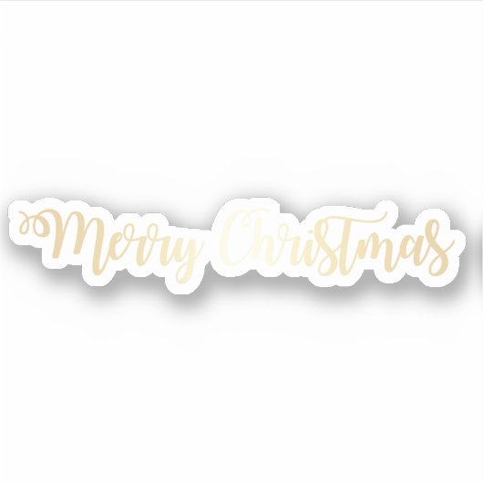 Elegantes modernes hübsches Gold Frohe Weihnachtss Aufkleber (Vorderseite)
