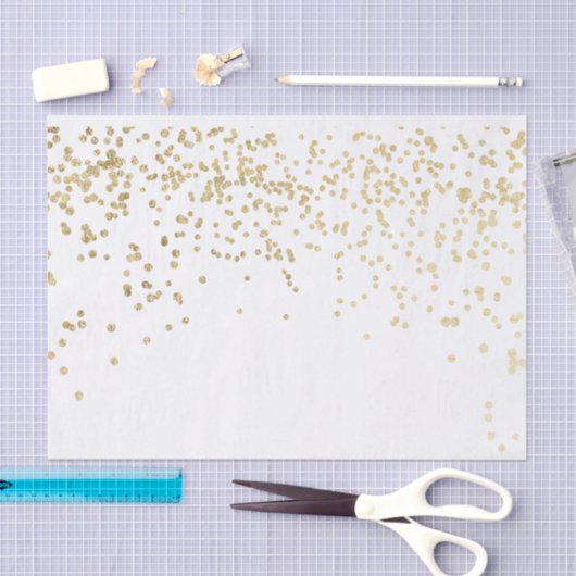 Elegantes modernes Imitatgoldconfettiluxusmuster Seidenpapier (Handwerk)