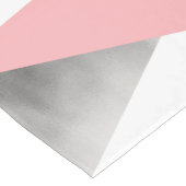 elegantes modernes Imitatsilber erröten rosa Kurzer Tischläufer (Ecke)