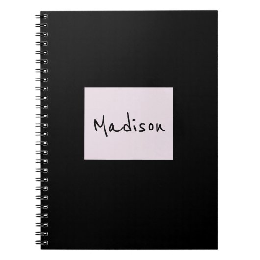 Elegantes, modernes Individuelle Name-Notebook Notizblock (Vorderseite)