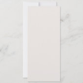 Elegantes, modernes Ivory Calligraphy Wedding Menu Einladung (Rückseite)