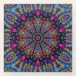 Elegantes, modernes Kaleidoskop Glasuntersetzer