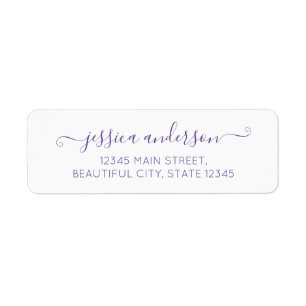 Elegantes, modernes Kalligrafie Script Lila Violet