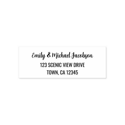 Elegantes, modernes Kalligraphiesiegel für Paare Permastempel (Design)