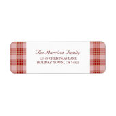 Elegantes, modernes Kariertes Rücksendelabel (Vorne)