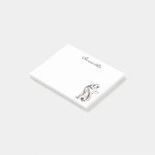 Elegantes modernes Kitty, Cat Mama, Personalisiert Post-it Klebezettel (angewinkelt)