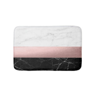 elegantes modernes klares Schwarz-weißes Badematte
