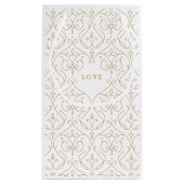 Elegantes modernes klassisches Hochzeitsprogramm Kleine Geschenktüte (Rückseite)