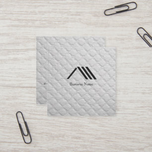 Elegantes modernes klassisches Logo Elfenbeinweiß Quadratische Visitenkarte