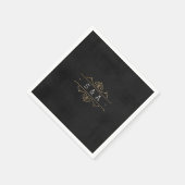 Elegantes, modernes Klassisches Oldtimer-Hochzeits Serviette (Ecke)