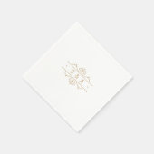 Elegantes, modernes Klassisches Oldtimer-Hochzeits Serviette (Ecke)