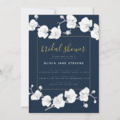 Elegantes modernes klassisches Orchideenschiff Nav Einladung (Vorderseite)