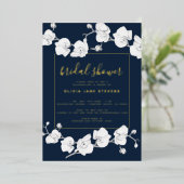 Elegantes modernes klassisches Orchideenschiff Nav Folieneinladung (Stehend vorne)