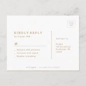 Elegantes modernes klassisches UAWG Einladungspostkarte (Rückseite)