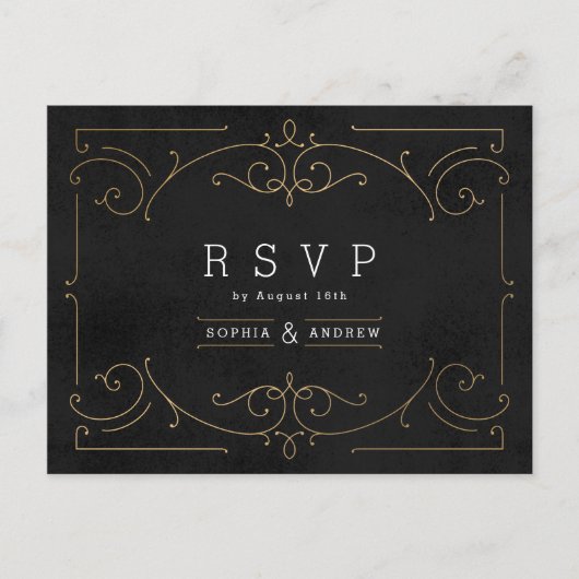 Elegantes modernes klassisches UAWG Einladungspostkarte (Vorderseite)