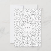 Elegantes modernes klassisches UAWG RSVP Karte (Rückseite)