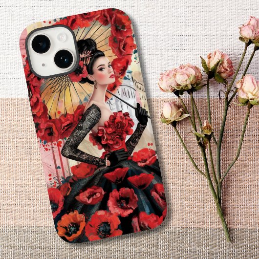 Elegantes, modernes Kleid für Frauen und Pfeffer Case-Mate iPhone Hülle