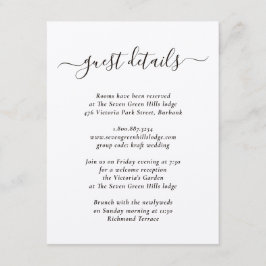 Elegantes, modernes Kraftpapier Begleitkarte