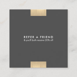 Elegantes modernes KraftPrinted Goldakzent-Chic Quadratische Visitenkarte