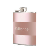 Elegantes modernes Küken-Rosen-Goldmuster Flachmann (Links)