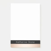 Elegantes modernes Küken-Rosen-Goldschwarzes Post-it Klebezettel (Vorderseite)