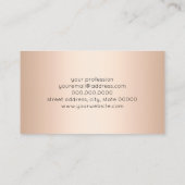 Elegantes modernes Küken-Rosen-Goldschwarzes Visitenkarte (Rückseite)