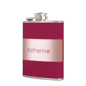 Elegantes modernes Küken-Rosengold u. Flachmann (Links)