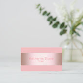 Elegantes modernes Küken-Rosengold u. rosa Visitenkarte (Stehend Vorderseite)