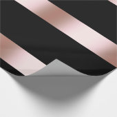 Elegantes modernes Küken-Rosengold u. schwarzer Geschenkpapier (Ecke)