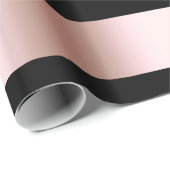 Elegantes modernes Küken-Rosengold u. schwarzer Geschenkpapier (Rolleneckpunkt)