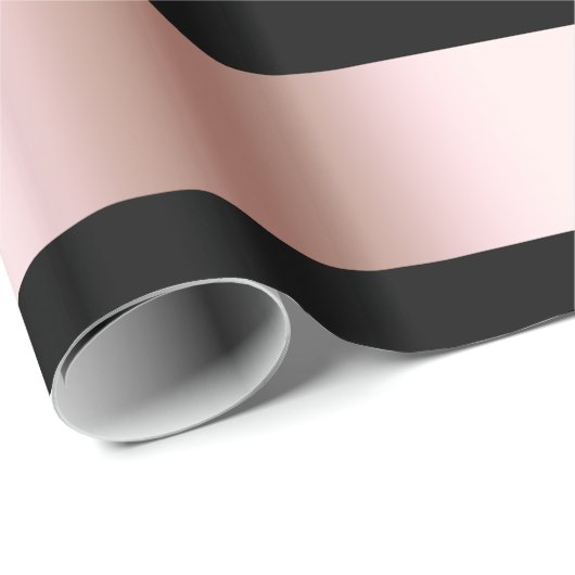 Elegantes modernes Küken-Rosengold u. schwarzer Geschenkpapier (Rolleneckpunkt)