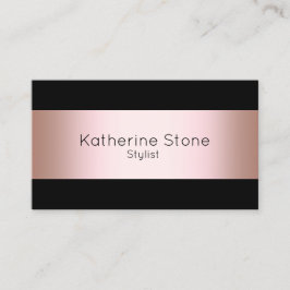 Elegantes modernes Küken-Rosengold u. schwarzer Visitenkarte