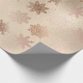 Elegantes, modernes Kupferschneeflockenmuster der  Geschenkpapier (Ecke)