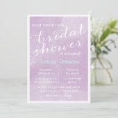 Elegantes modernes Lavendel-Brautparty Einladung (Stehend Vorderseite)