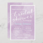 Elegantes modernes Lavendel-Brautparty Einladung (Vorne/Hinten)