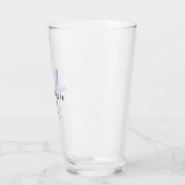 Elegantes modernes Lavenderskriptmonogramm Glas (Links)