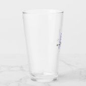 Elegantes modernes Lavenderskriptmonogramm Glas (Rechts)