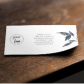 Elegantes, modernes Leafy-Logo Danke Business Card Mini Visitenkarte