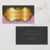 Elegantes modernes Leather Gold Visitenkarte (Vorne/Hinten)