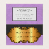 Elegantes modernes Leather Gold Visitenkarten (Außenseite Aufgefaltet)