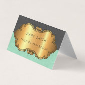 Elegantes modernes Leather Gold Visitenkarten (Vorderseite)