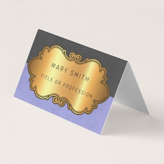 Elegantes modernes Leather Gold Visitenkarten (Vorderseite)