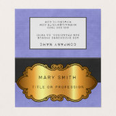 Elegantes modernes Leather Gold Visitenkarten (Außenseite Aufgefaltet)