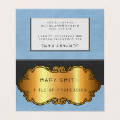 Elegantes modernes Leather Gold Visitenkarten (Außenseite Aufgefaltet)