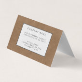 Elegantes modernes Leather Gold Visitenkarten (Rückseite)